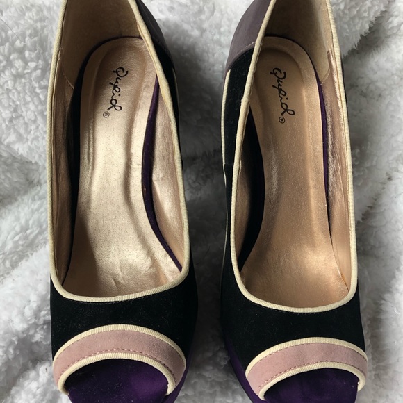 Purple suede shoes size 9 NWB - Picture 4 of 4